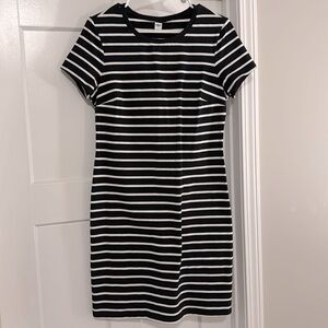 Black and white Old Navy striped pencil dress